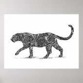 Leopard Design Black Poster (Vorne)