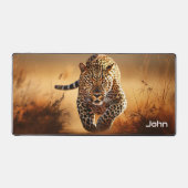 Leopard Design Desk Mat - Ein nachdenkliches Gesch Schreibtischunterlage (Vorderseite)