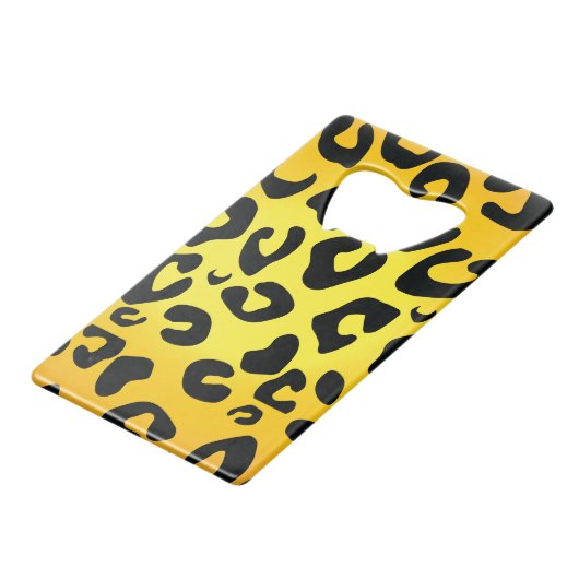 Leopard Design Geldbeutel Flaschenöffner (Rückseite Schrägansicht)