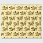 Leopard-Design in beliebiger Hintergrundfarbe Geschenkpapier (Flach)