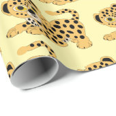 Leopard-Design in beliebiger Hintergrundfarbe Geschenkpapier (Rolleneckpunkt)