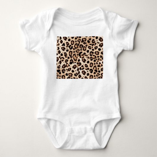 Leopard Design Pattern: Wilde Eleganz. Baby Strampler (Vorderseite)