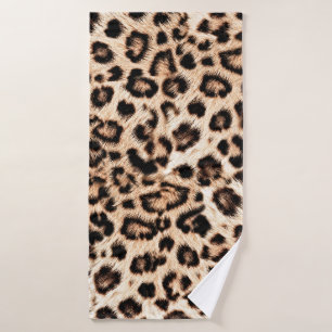 Leopard Design Pattern: Wilde Eleganz. Badehandtuch