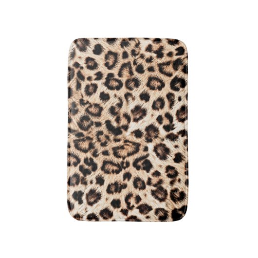 Leopard Design Pattern: Wilde Eleganz. Badematte (Vorderseite Vertikal)
