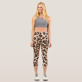 Leopard Design Pattern: Wilde Eleganz. Capri Leggings (Vorderseite)