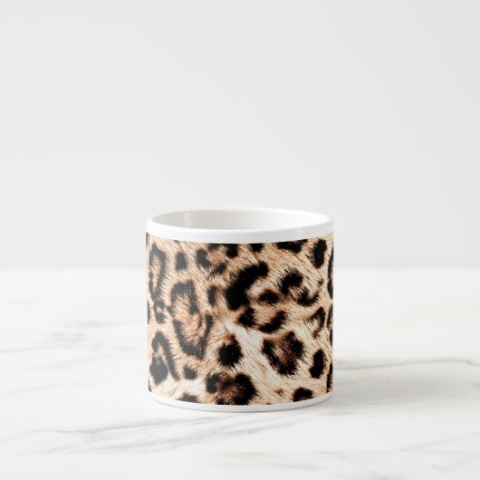 Leopard Design Pattern: Wilde Eleganz. Espressotasse (Vorderseite)