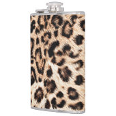 Leopard Design Pattern: Wilde Eleganz. Flachmann (Links)