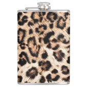 Leopard Design Pattern: Wilde Eleganz. Flachmann (Vorderseite)