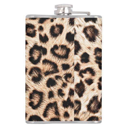 Leopard Design Pattern: Wilde Eleganz. Flachmann (Rückseite)