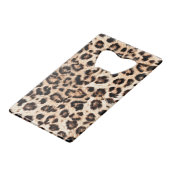 Leopard Design Pattern: Wilde Eleganz. Geldbeutel Flaschenöffner (Rückseite Schrägansicht)