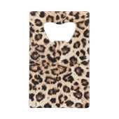 Leopard Design Pattern: Wilde Eleganz. Geldbeutel Flaschenöffner (Rückseite)