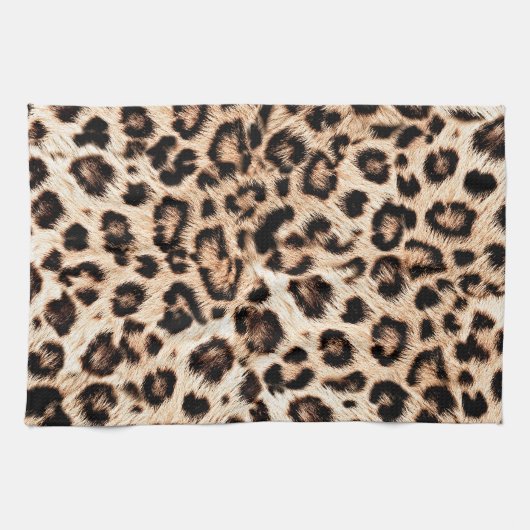 Leopard Design Pattern: Wilde Eleganz. Geschirrtuch (Horizontal)