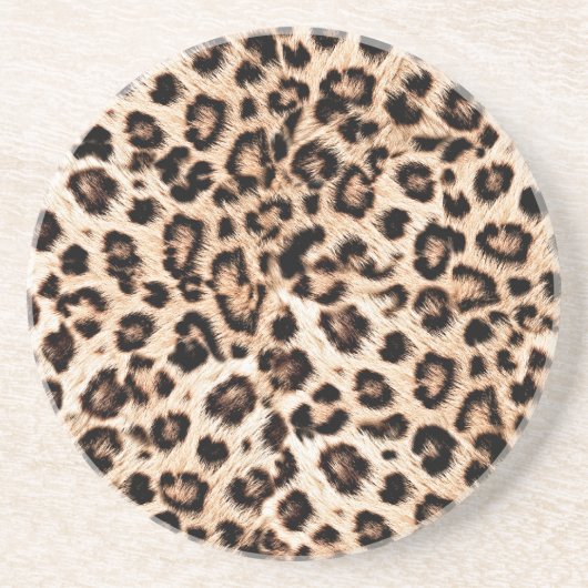 Leopard Design Pattern: Wilde Eleganz. Getränkeuntersetzer (Vorne)
