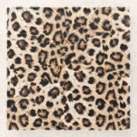 Leopard Design Pattern: Wilde Eleganz. Glasuntersetzer<br><div class="desc">Leopardendesign Roaring Mode mit einem wilden Leopardendekor. Leopard-Chic! Ein wildes und trendiges Muster: Leopard,  Pelz,  Muster,  Haut,  Textur,  Tier,  Illustration,  abstrakt,  Stoff,  Afrika,  Hintergrund,  Dekoration,  Dekoration,  Mode,  Natur,  Katze,  Schwarz,  Dschungel,  Textil,  Wildtiere,  Safari</div>
