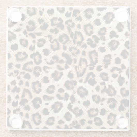 Leopard Design Pattern: Wilde Eleganz. Glasuntersetzer (Rückseite)