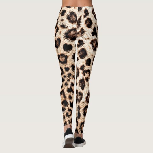 Leopard Design Pattern: Wilde Eleganz. Leggings (Rückseite)