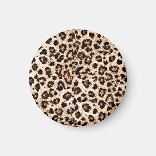 Leopard Design Pattern: Wilde Eleganz. Magnet (Vorne)