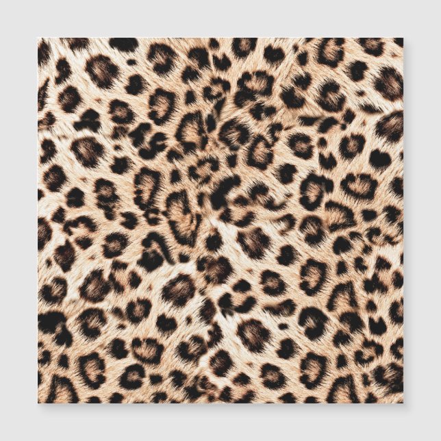 Leopard Design Pattern: Wilde Eleganz. Magnetkarte (Vorderseite)