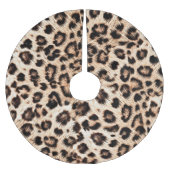 Leopard Design Pattern: Wilde Eleganz. Polyester Weihnachtsbaumdecke (Vorderseite)