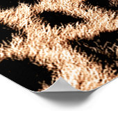 Leopard Design Pattern: Wilde Eleganz. Poster (Ecke)