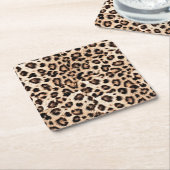 Leopard Design Pattern: Wilde Eleganz. Rechteckiger Pappuntersetzer (angewinkelt)