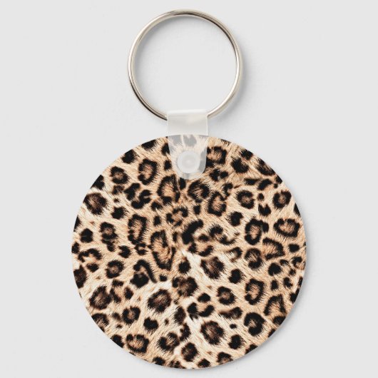 Leopard Design Pattern: Wilde Eleganz. Schlüsselanhänger (Vorderseite)