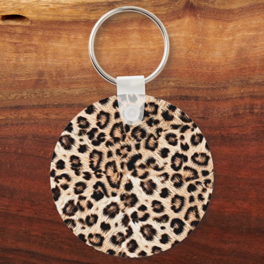 Leopard Design Pattern: Wilde Eleganz. Schlüsselanhänger (Vorderseite)