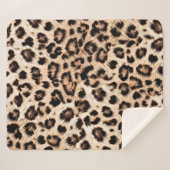 Leopard Design Pattern: Wilde Eleganz. Sherpadecke (Vorderseite (Horizontal))