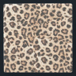 Leopard Design Pattern: Wilde Eleganz. Steinuntersetzer<br><div class="desc">Leopardendesign Roaring Mode mit einem wilden Leopardendekor. Leopard-Chic! Ein wildes und trendiges Muster: Leopard,  Pelz,  Muster,  Haut,  Textur,  Tier,  Illustration,  abstrakt,  Stoff,  Afrika,  Hintergrund,  Dekoration,  Dekoration,  Mode,  Natur,  Katze,  Schwarz,  Dschungel,  Textil,  Wildtiere,  Safari</div>