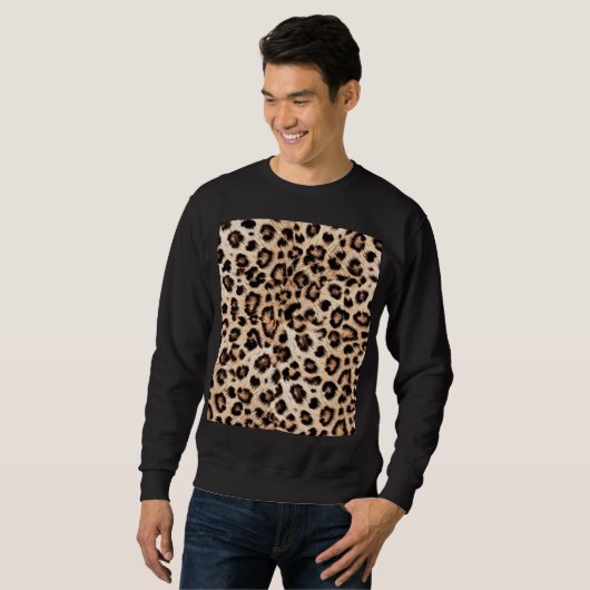 Leopard Design Pattern: Wilde Eleganz. Sweatshirt (Vorne ganz)