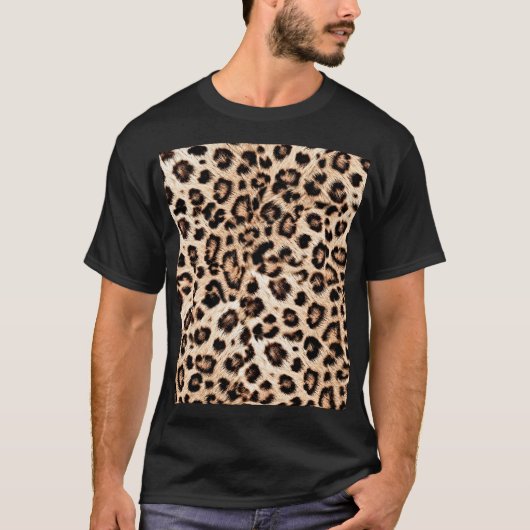 Leopard Design Pattern: Wilde Eleganz. T-Shirt (Vorderseite)