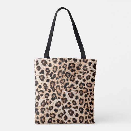Leopard Design Pattern: Wilde Eleganz. Tasche (Rückseite)