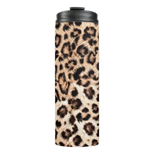 Leopard Design Pattern: Wilde Eleganz. Thermosbecher (Vorderseite)