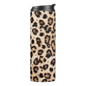 Leopard Design Pattern: Wilde Eleganz. Thermosbecher (Nach links gedreht)