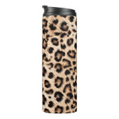 Leopard Design Pattern: Wilde Eleganz. Thermosbecher (Nach rechts gedreht)
