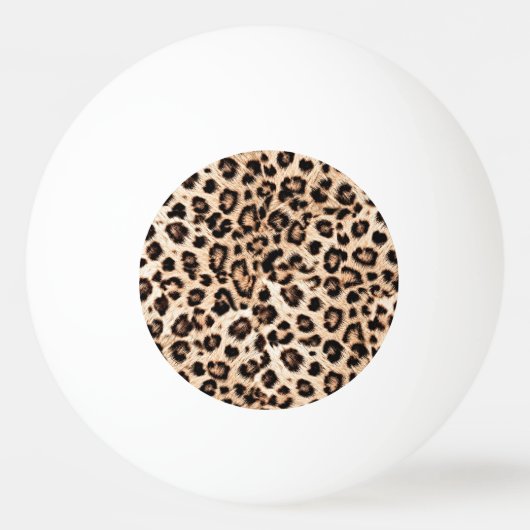 Leopard Design Pattern: Wilde Eleganz. Tischtennisball (Vorderseite)