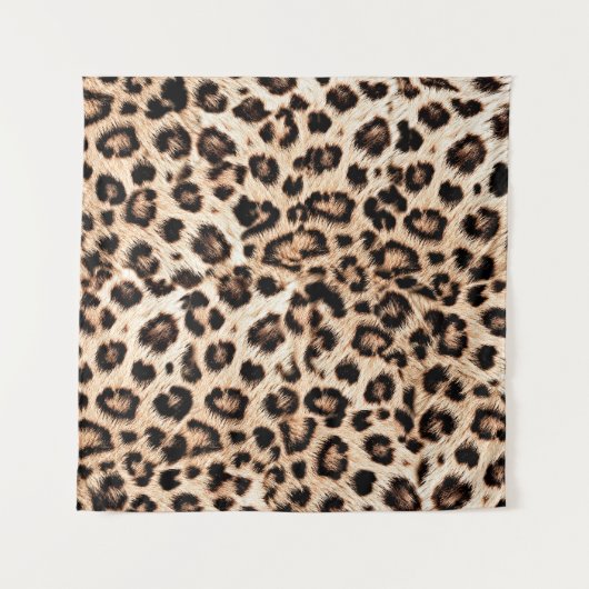 Leopard Design Pattern: Wilde Eleganz. Wandteppich (Vorderseite (Horizontal))