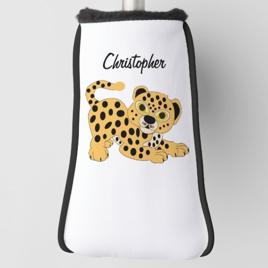 Leopard Design Personalised Golf Headcover (Rotieren 90)