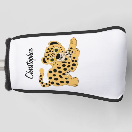 Leopard Design Personalised Golf Headcover (Vorderseite)