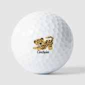 Leopard Design Personalised Golfball (Vorderseite)