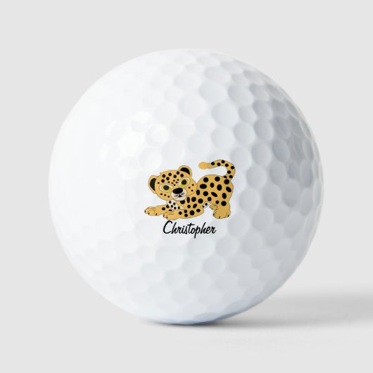 Leopard Design Personalised Golfball (Vorderseite)