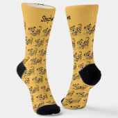 Leopard Design Personalised Socken (Gewinkelt)
