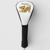 Leopard Design Personalisiert Golf Headcover (Vorderseite)