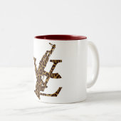 Leopard Design Shirt luxury Designer logo unique Zweifarbige Tasse (VorderseiteRechts)
