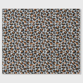 Leopard Design Wedding verleiht Light Gray Seamles Geschenkpapier (Flach)