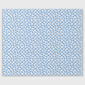 Leopard Dot in Blauem Porzellan Geschenkpapier (Flach)