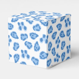 Leopard Dot in Blauem Porzellan Geschenkschachtel