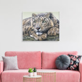Leopard Dreaming Wrapped Canvas Leinwanddruck (Insitu (Wohnzimmer))