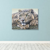 Leopard Dreaming Wrapped Canvas Leinwanddruck (Insitu (Holzboden))