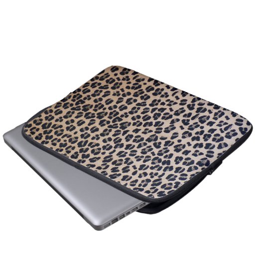 Leopard-Druck 13" Neopren-Laptop-Hülse Laptopschutzhülle (Vorne Knopf)
